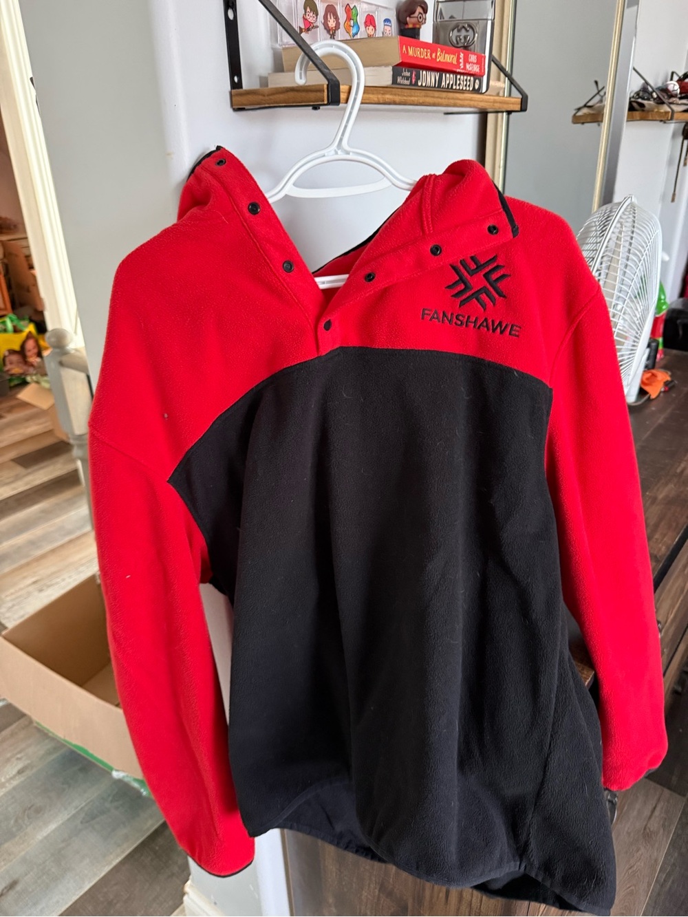 Red & Black Mens Fleece Jacket - Fanshawe
